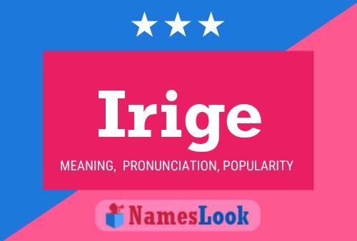 Irige Name Poster