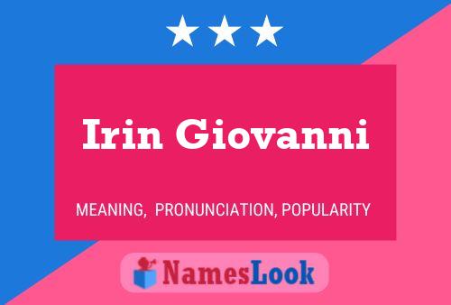 Irin Giovanni Name Poster