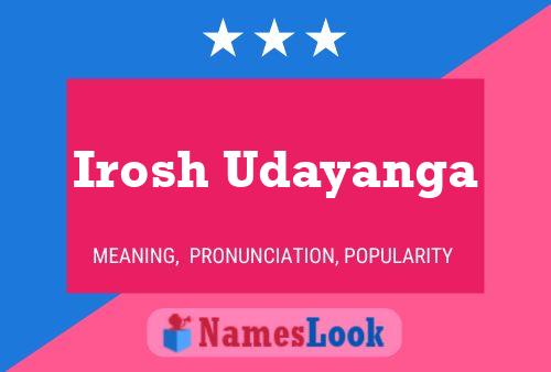 Irosh Udayanga Name Poster