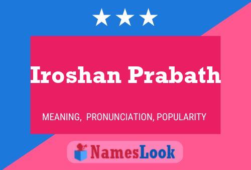 Iroshan Prabath Name Poster