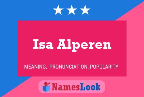 Isa Alperen Name Poster