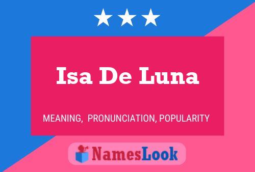 Isa De Luna Name Poster