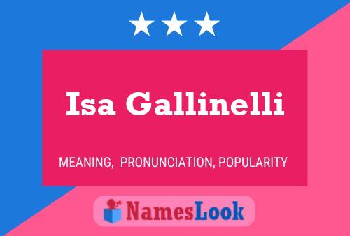 Isa Gallinelli Name Poster