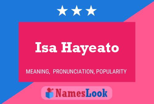 Isa Hayeato Name Poster