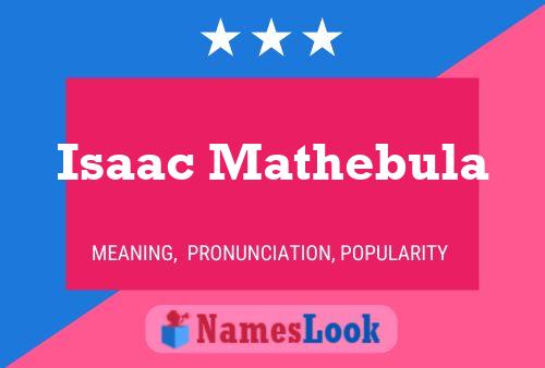 Isaac Mathebula Name Poster