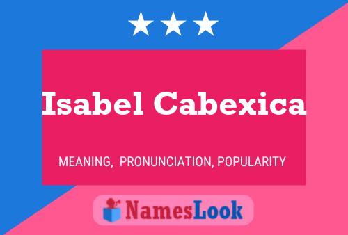 Isabel Cabexica Name Poster