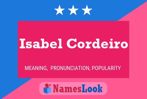 Isabel Cordeiro Name Poster