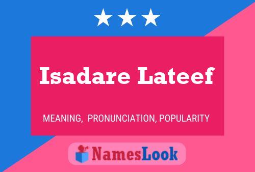 Isadare Lateef Name Poster