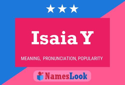 Isaia Y Name Poster