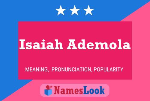 Isaiah Ademola Name Poster