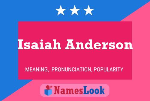 Isaiah Anderson Name Poster