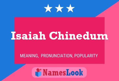 Isaiah Chinedum Name Poster