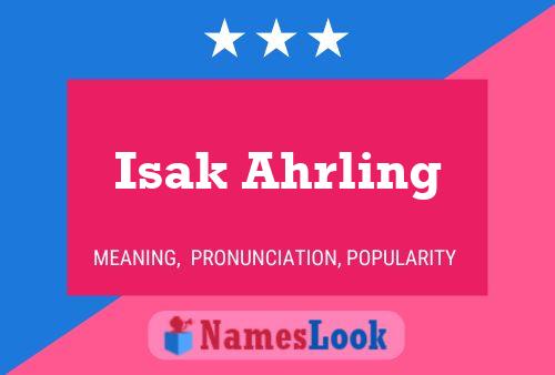 Isak Ahrling Name Poster