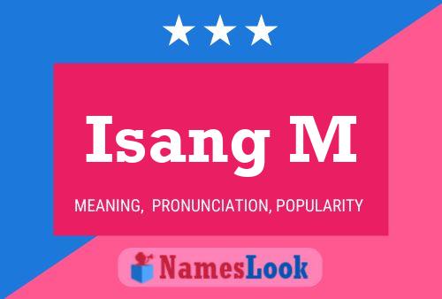 Isang M Name Poster