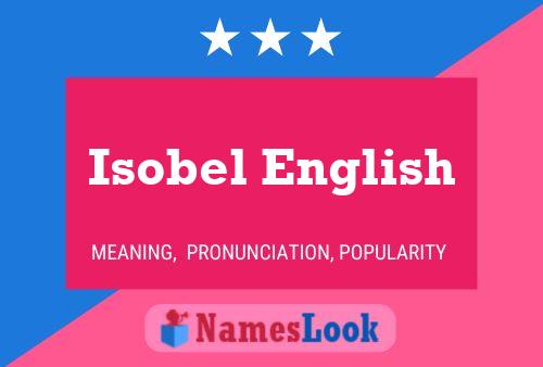 Isobel English Name Poster