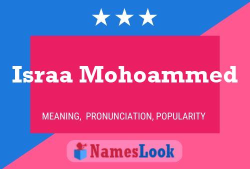 Israa Mohoammed Name Poster