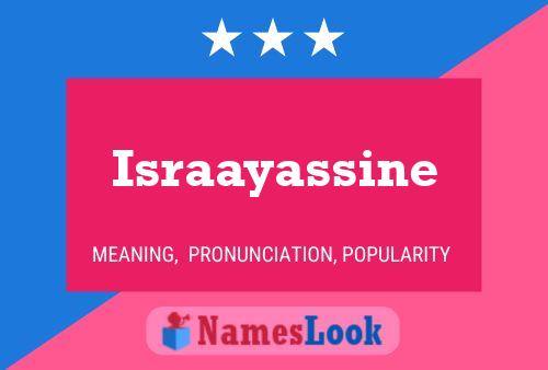 Israayassine Name Poster