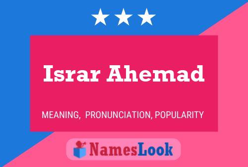 Israr Ahemad Name Poster