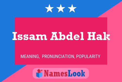 Issam Abdel Hak Name Poster