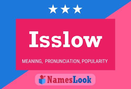 Isslow Name Poster