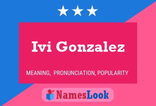 Ivi Gonzalez Name Poster