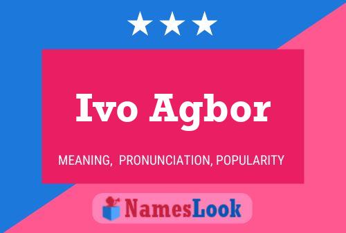 Ivo Agbor Name Poster