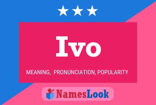 Ivo Name Poster