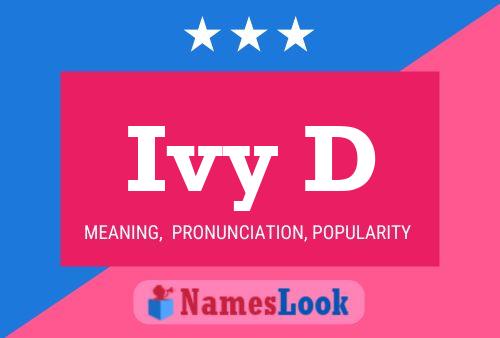 Ivy D Name Poster