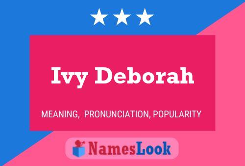 Ivy Deborah Name Poster