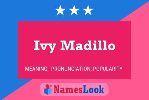 Ivy Madillo Name Poster