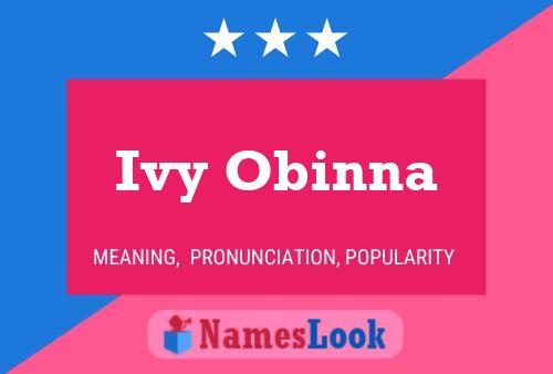 Ivy Obinna Name Poster