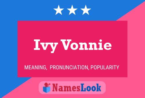 Ivy Vonnie Name Poster