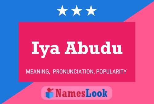 Iya Abudu Name Poster