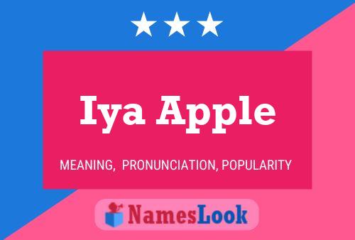 Iya Apple Name Poster