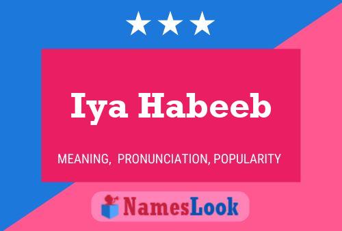 Iya Habeeb Name Poster