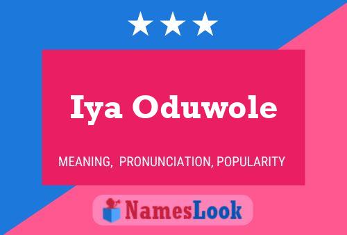 Iya Oduwole Name Poster