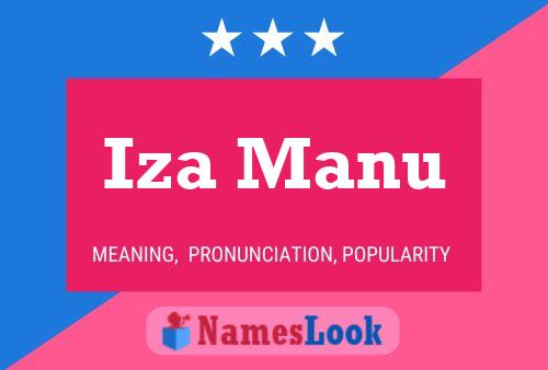 Iza Manu Name Poster