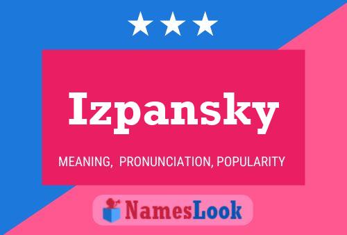 Izpansky Name Poster