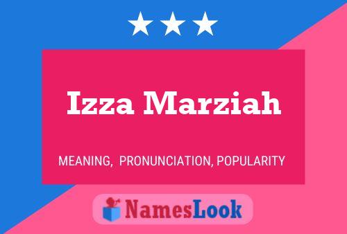 Izza Marziah Name Poster