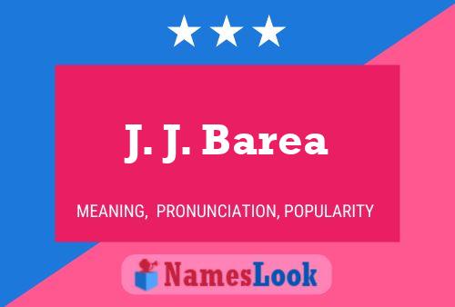 J. J. Barea Name Poster