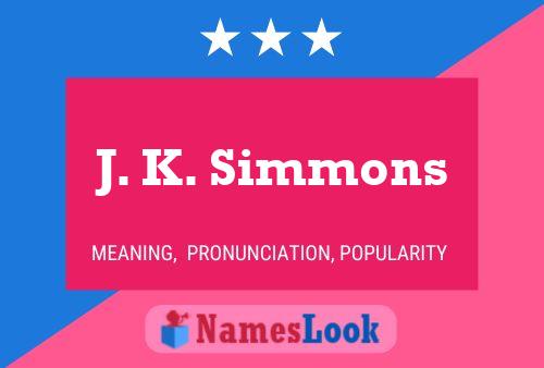 J. K. Simmons Name Poster