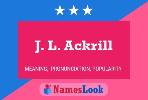 J. L. Ackrill Name Poster