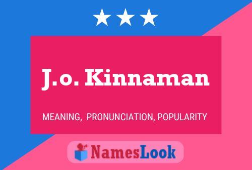 J.o. Kinnaman Name Poster