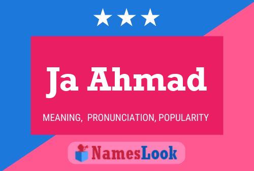 Ja Ahmad Name Poster