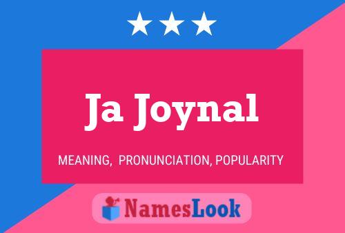 Ja Joynal Name Poster