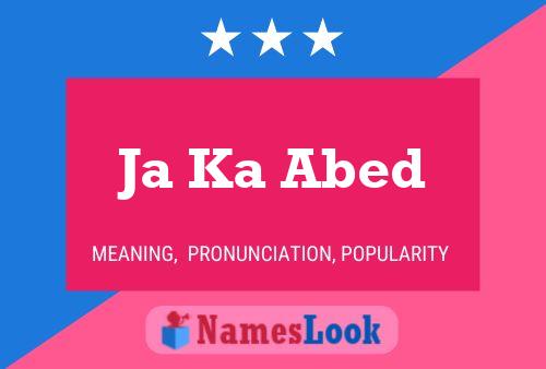 Ja Ka Abed Name Poster