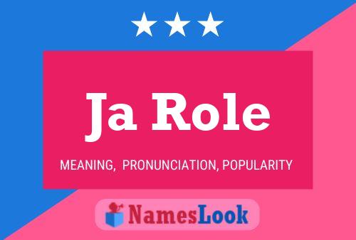 Ja Role Name Poster