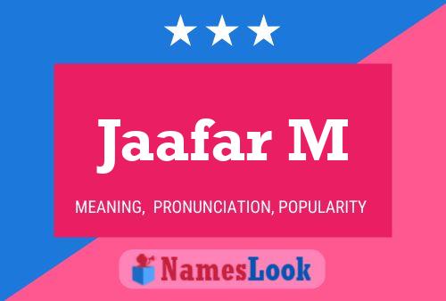 Jaafar M Name Poster