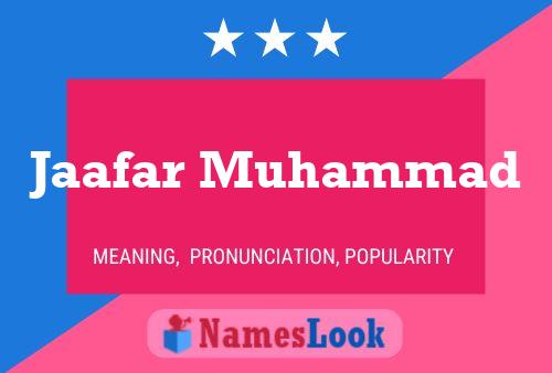 Jaafar Muhammad Name Poster