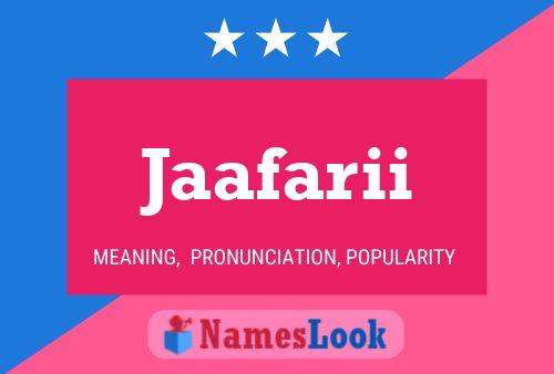 Jaafarii Name Poster